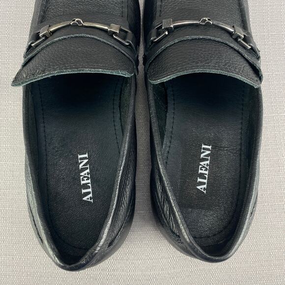 Alfani Chester Black Leather Upper Bit Loafer Shoes Mens 8.5M - Picture 7 of 9